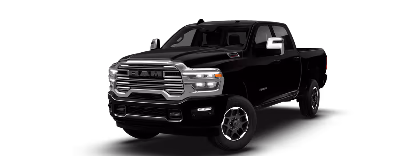Black 2026 Ram 3500 Laramie for sale at Landmark Dodge in Atlanta.